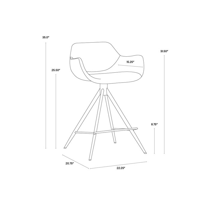 Corrigan Studio® Arwood Bar & Counter Swivel Stool & Reviews Wayfair